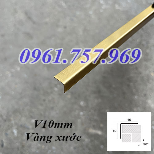 Nẹp v vàng xước