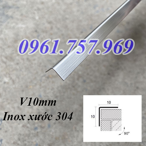 Nẹp v10 inox xước