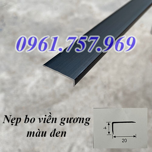 Nẹp viền gương màu đen