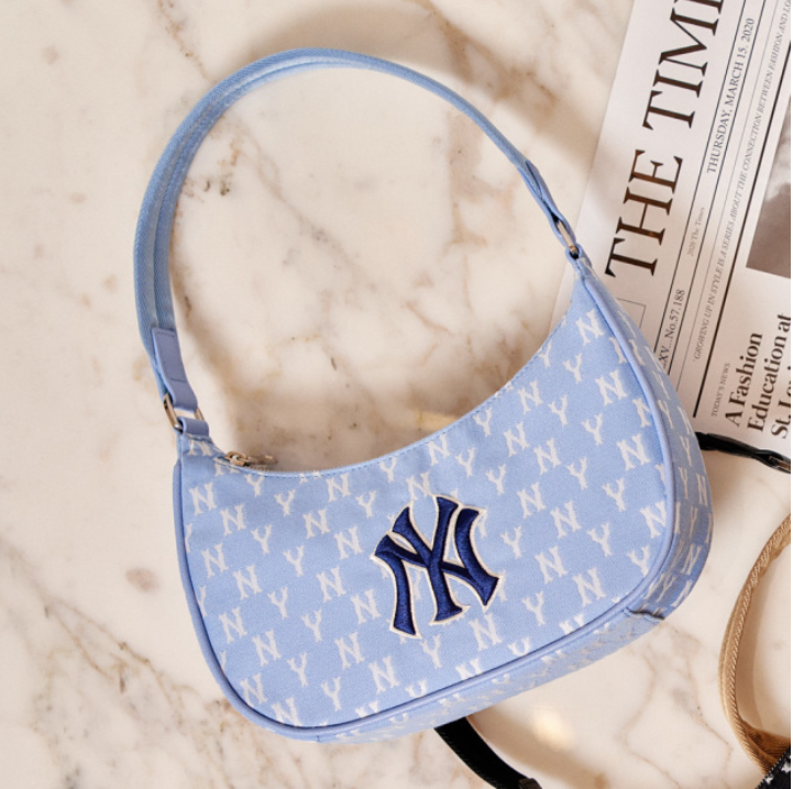 Túi MLB Monogram Nylon Jacquard Mini Crossbody Bag New York Yankees  Orange 3ACRS011N50O  Sneaker Daily