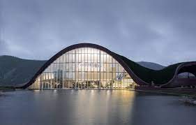 KIẾN TRÚC NHÀ HÀNG SPRING FEAST ĐƯỢC LẤY CẢM HỨNG TỪ DÒNG SUỐI NƯỚC NÓNG TẠI TRUNG QUỐC