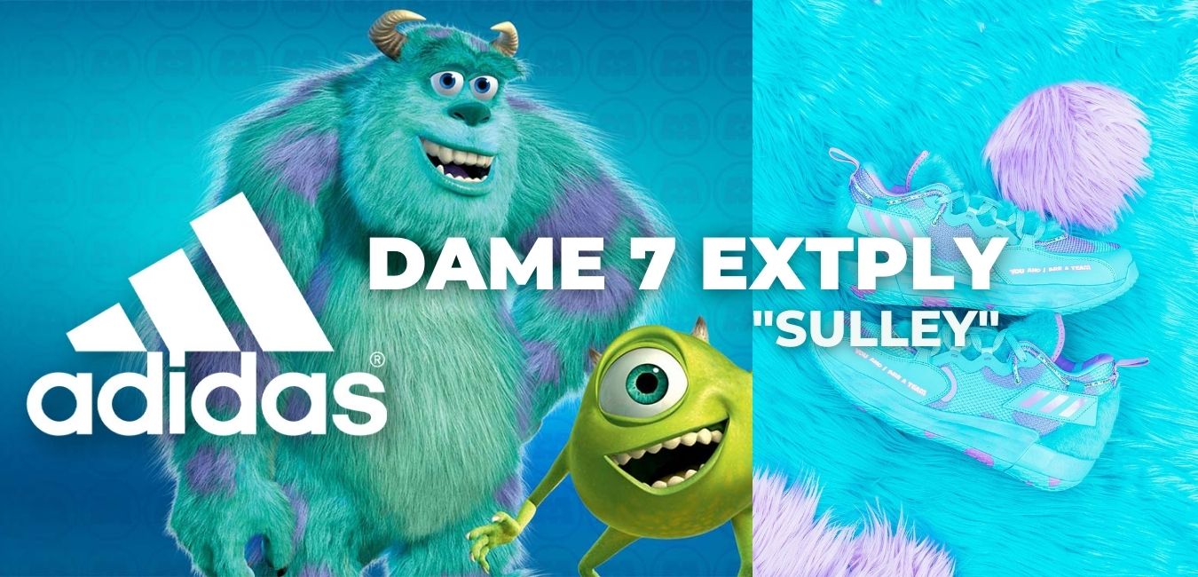 Adidas Dame 7 EXTPLY Cosplay nhân vật Sulley trong phim hoạt hình Monsters,Inc