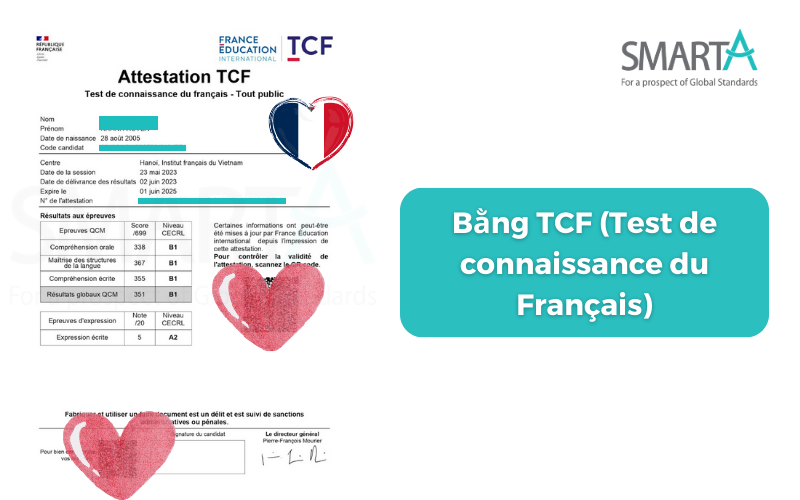 Bằng TCF (Test de connaissance du Français) - SmartA