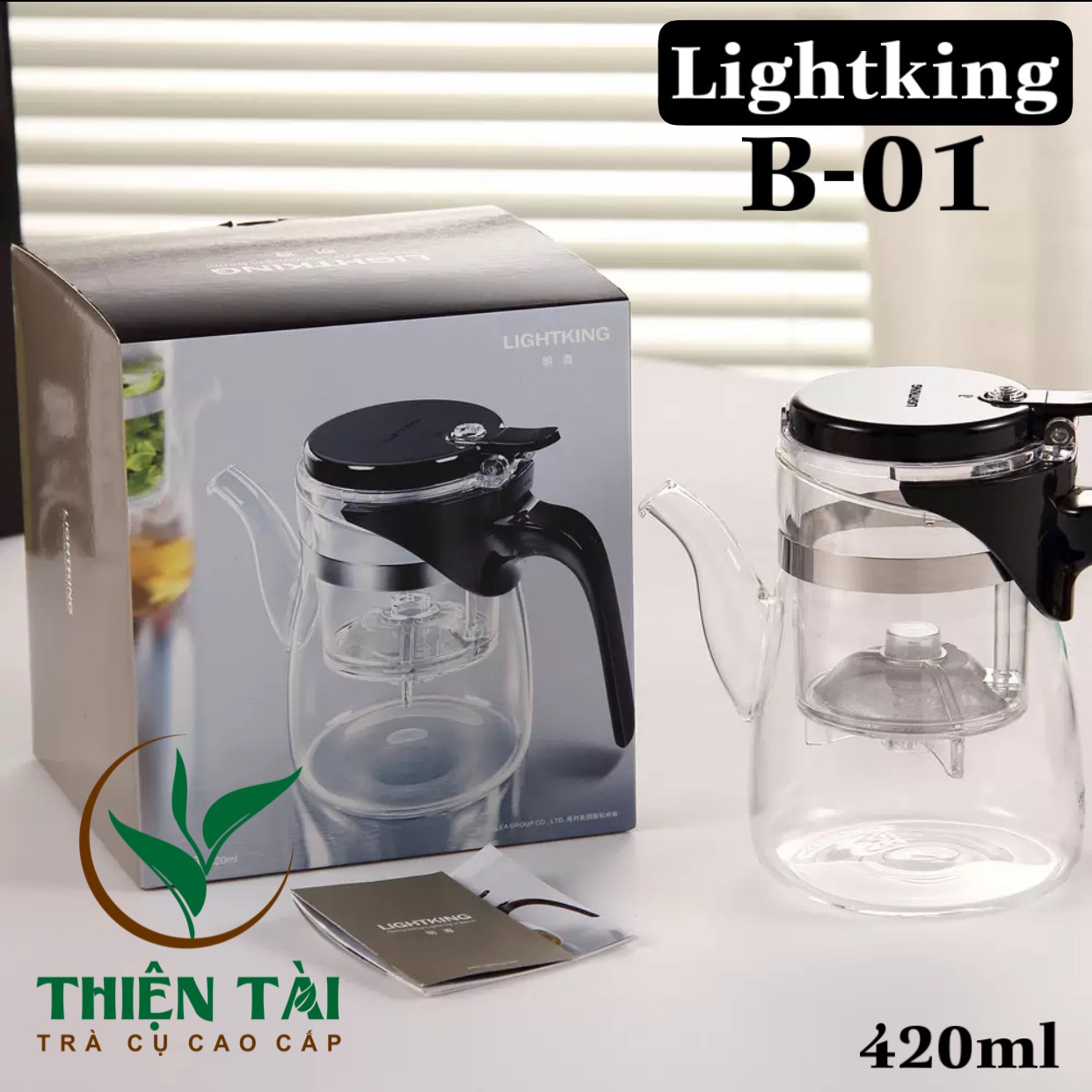 Bình Pha Trà Thông Minh Lightking B-01 (420ml)