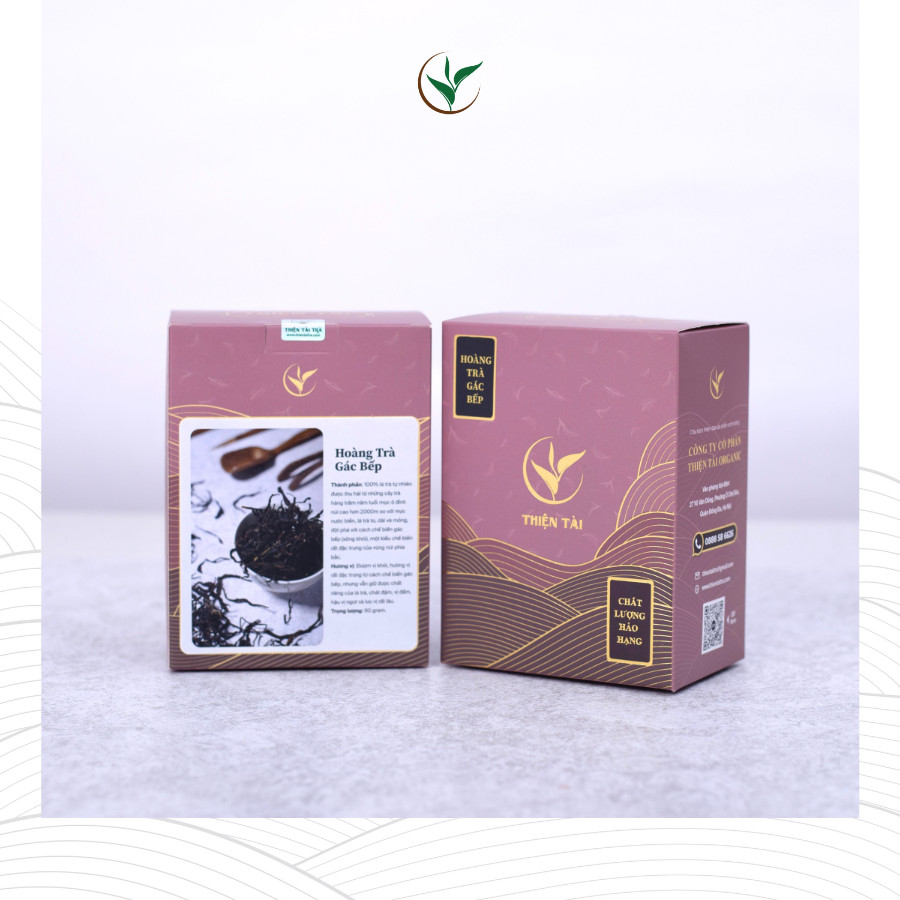 Trà Phổ Nhĩ Gác Bếp (Hoàng Trà Gác Bếp) Hảo Hạng Hộp 60g