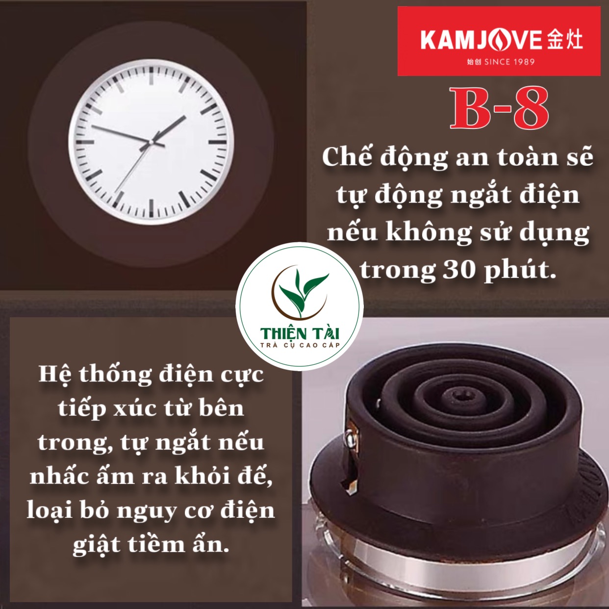 Bộ Ấm Điện Bàn Trà Thông Minh Kamjove B-8