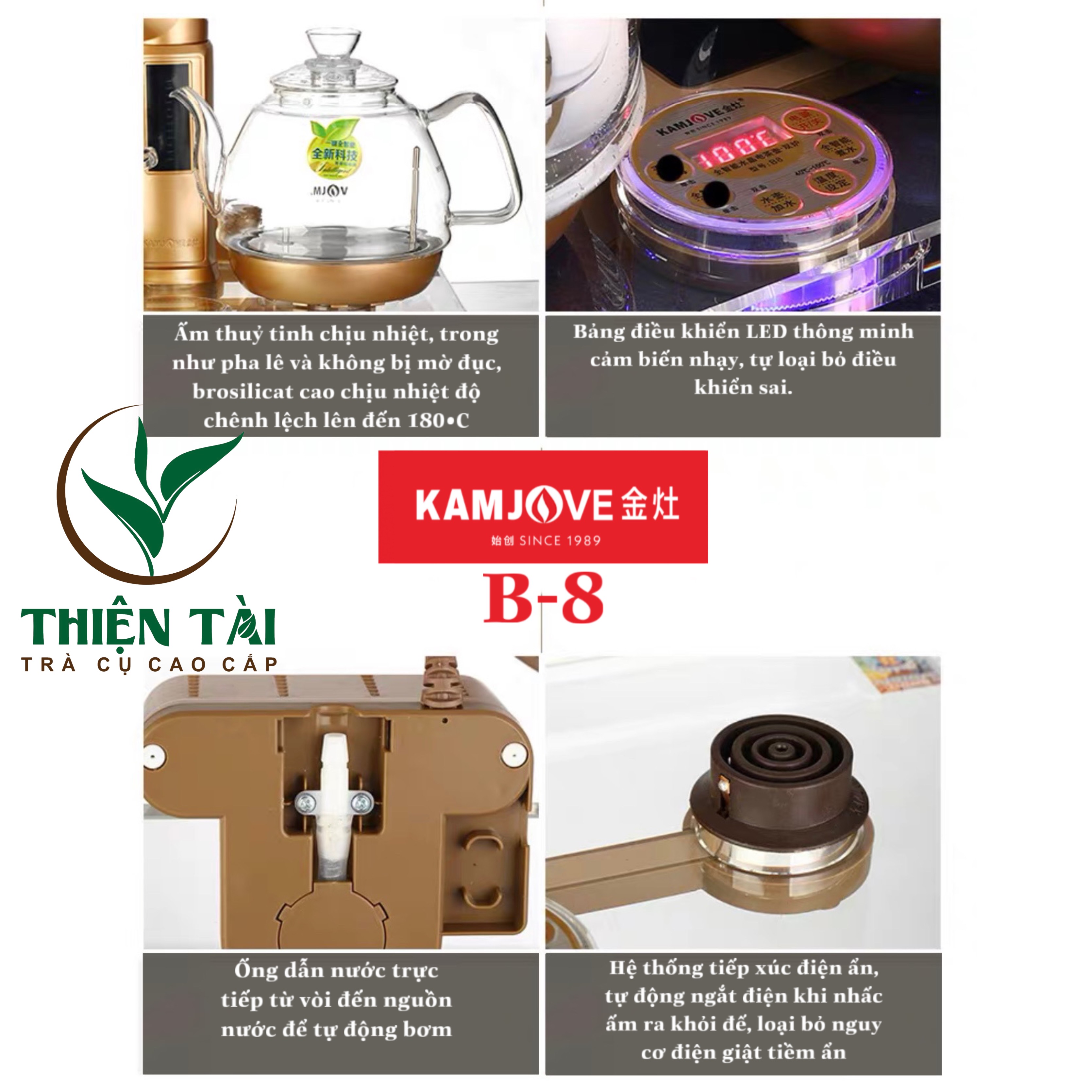 Bộ Ấm Điện Bàn Trà Thông Minh Kamjove B-8