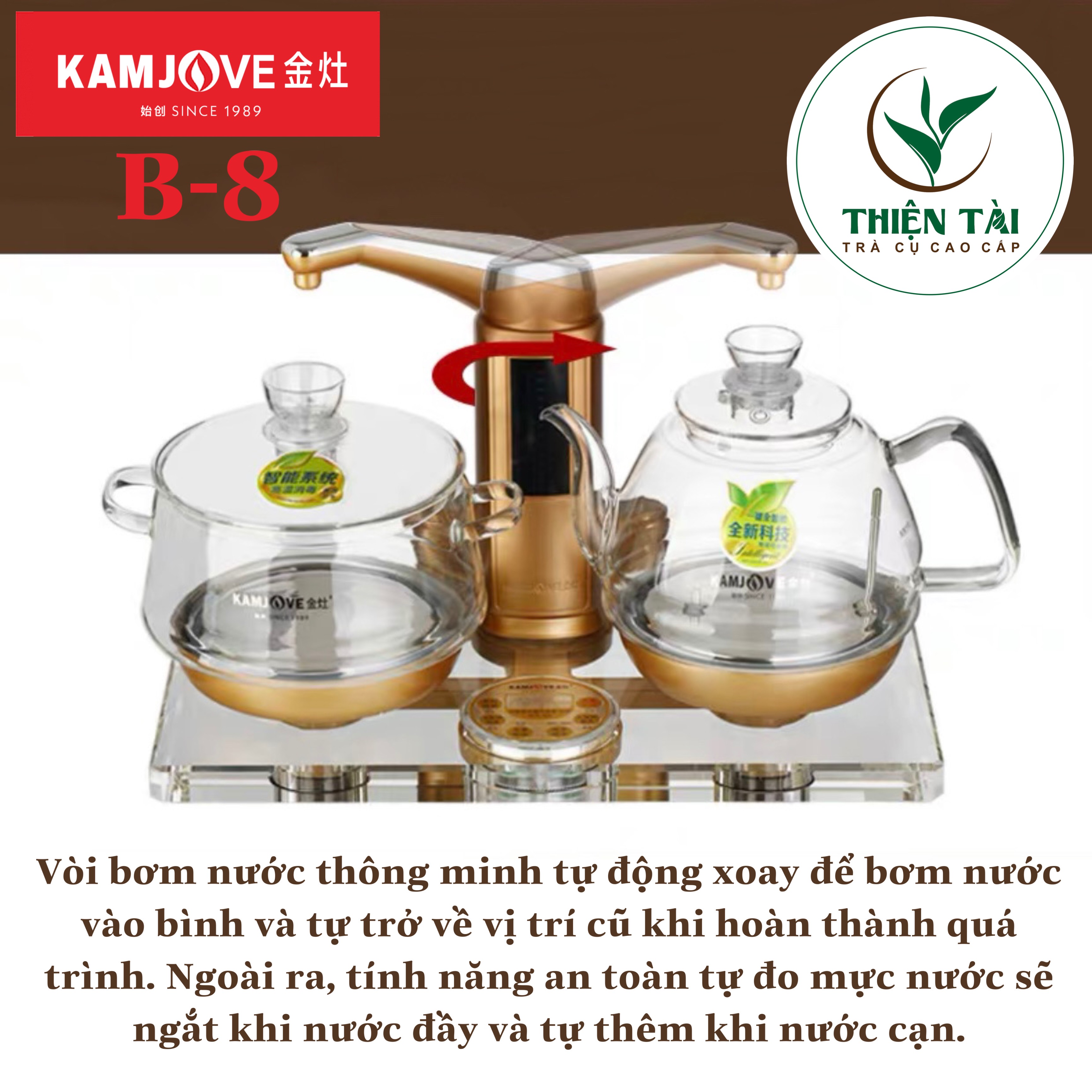 Bộ Ấm Điện Bàn Trà Thông Minh Kamjove B-8