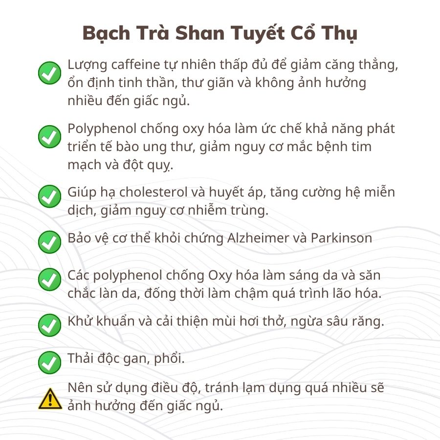 Bạch Trà Shan Tuyết Cổ Thụ Túi 200g
