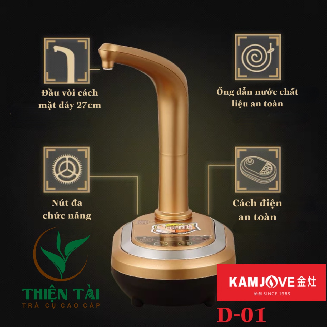 Vòi Bơm Nước Uống Để Bàn Kamjove D-01