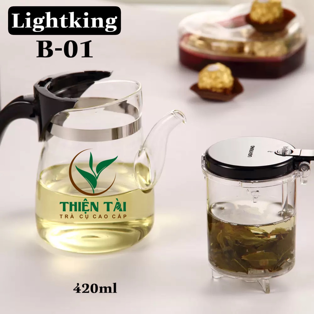 Bình Pha Trà Thông Minh Lightking B-01 (420ml)