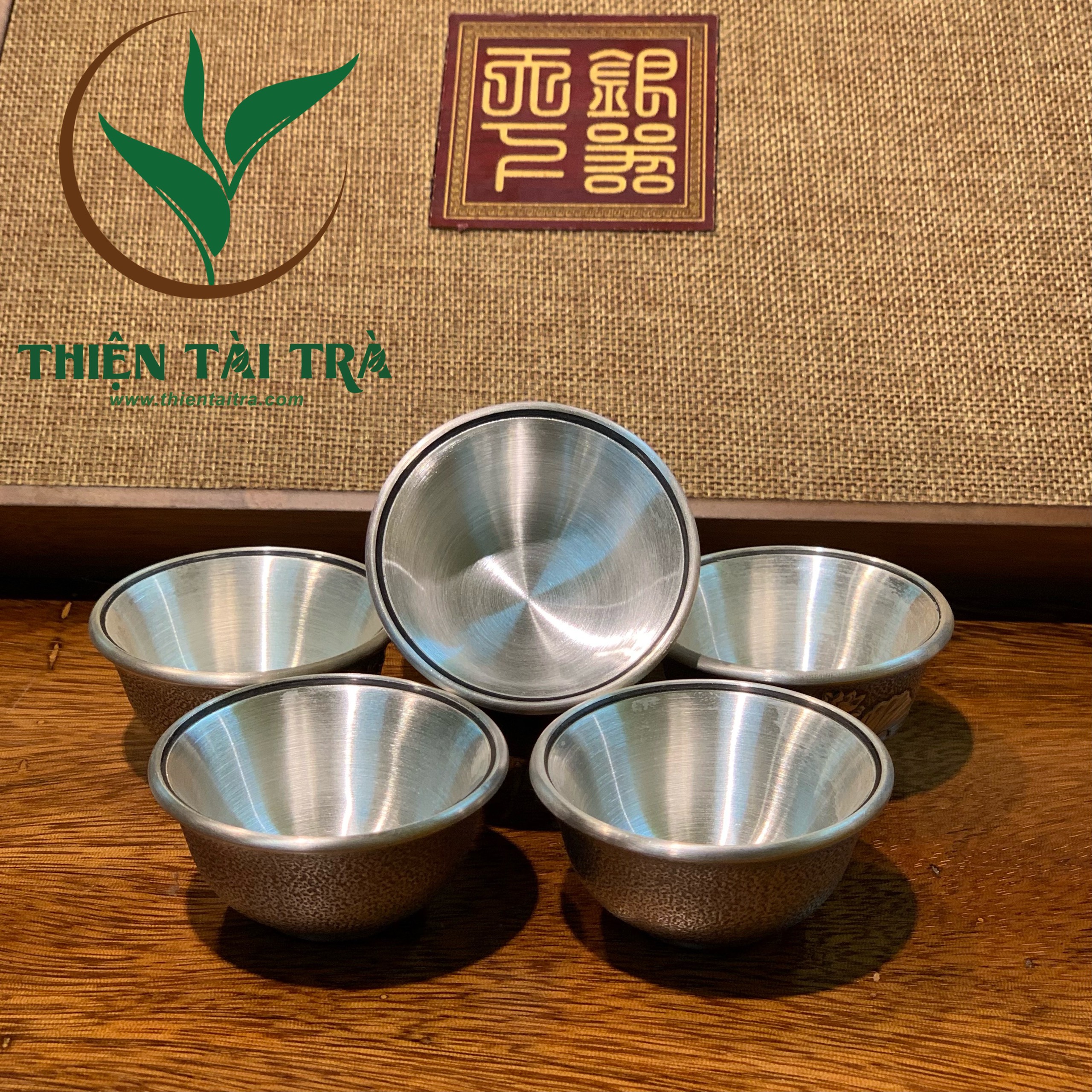 Bộ Ấm Chén Bạc Nguyên Chất 999