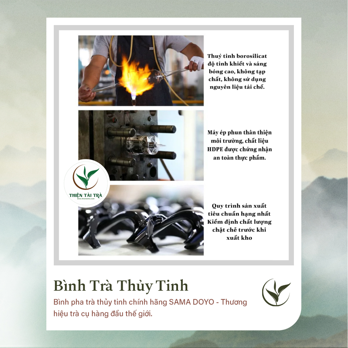 Bình Trà Thủy Tinh SAMADOYO SAG-8 (500ml)