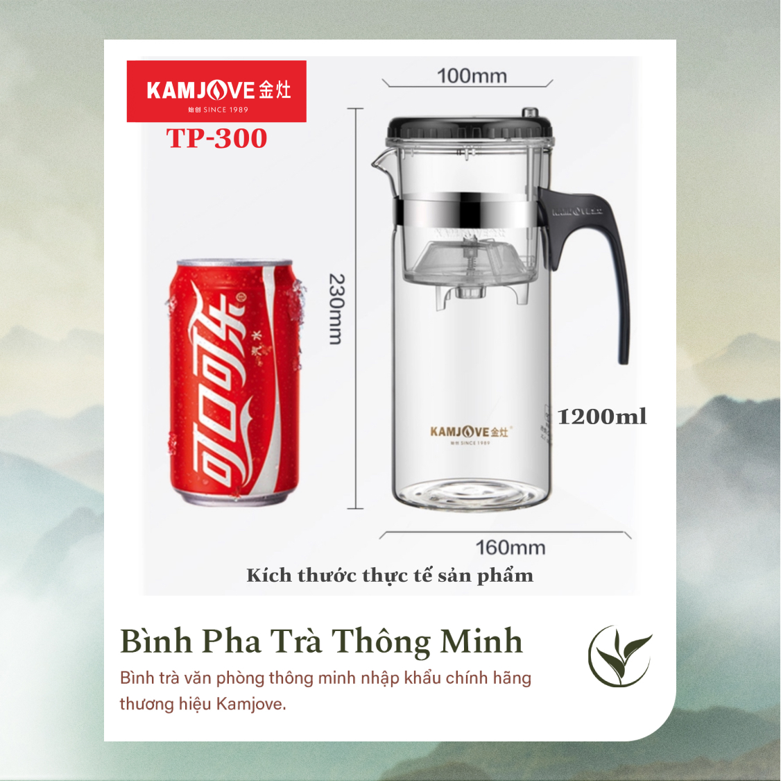 Bình Pha Trà Thông Minh Kamjove TP-300 (1200ml)