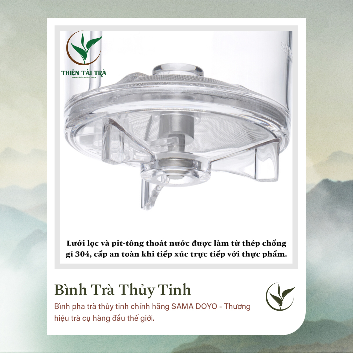 Bình Trà Thủy Tinh SAMADOYO SAG-8 (500ml)