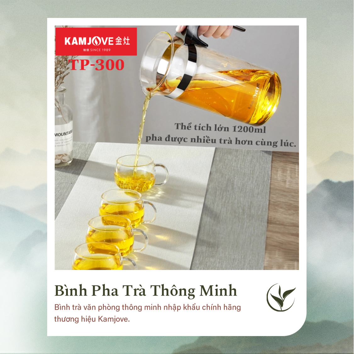 Bình Pha Trà Thông Minh Kamjove TP-300 (1200ml)
