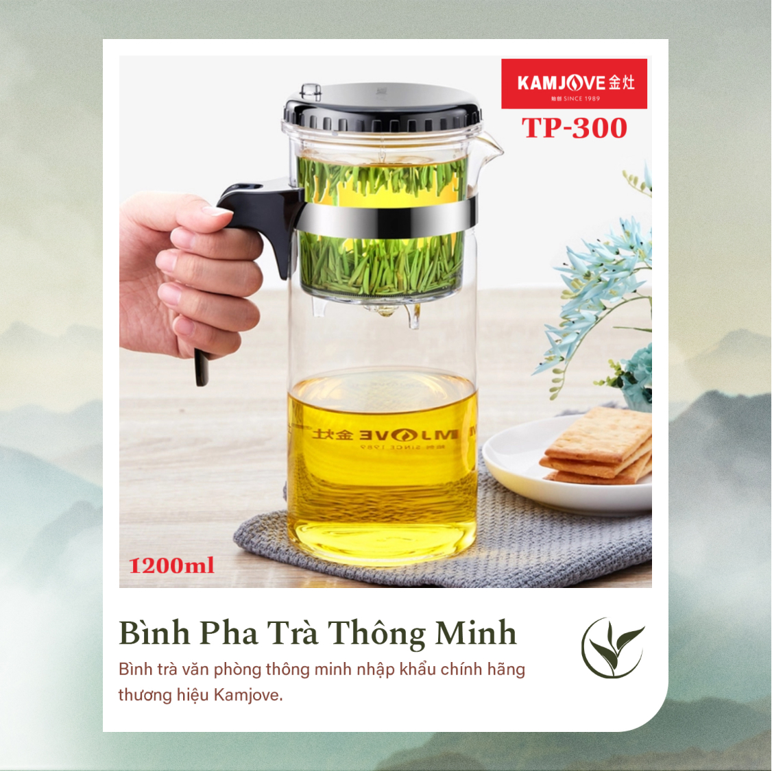 Bình Pha Trà Thông Minh Kamjove TP-300 (1200ml)