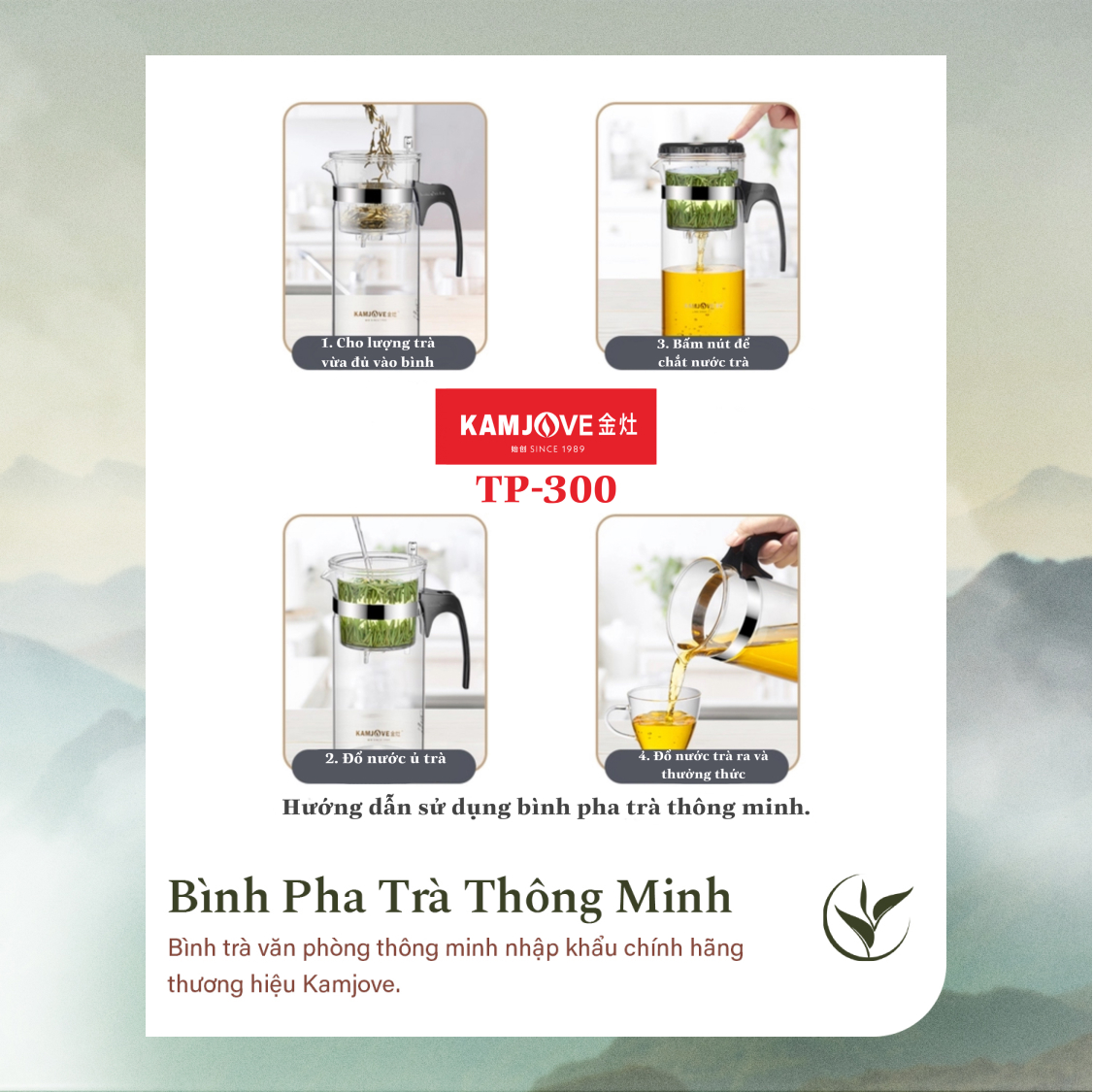 Bình Pha Trà Thông Minh Kamjove TP-300 (1200ml)