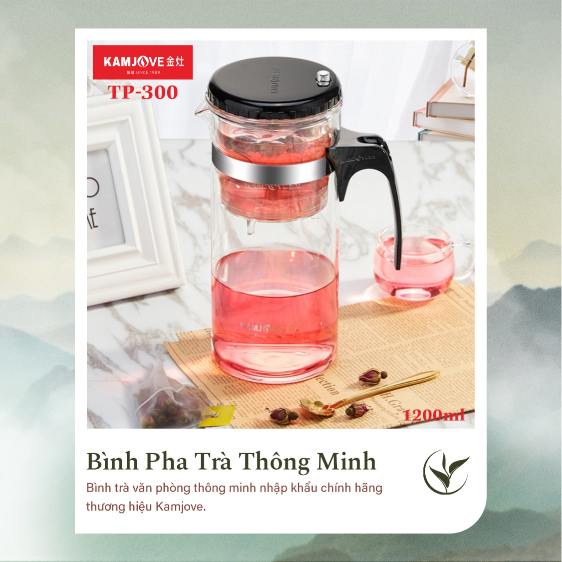 Bình Pha Trà Thông Minh Kamjove TP-300 (1200ml)