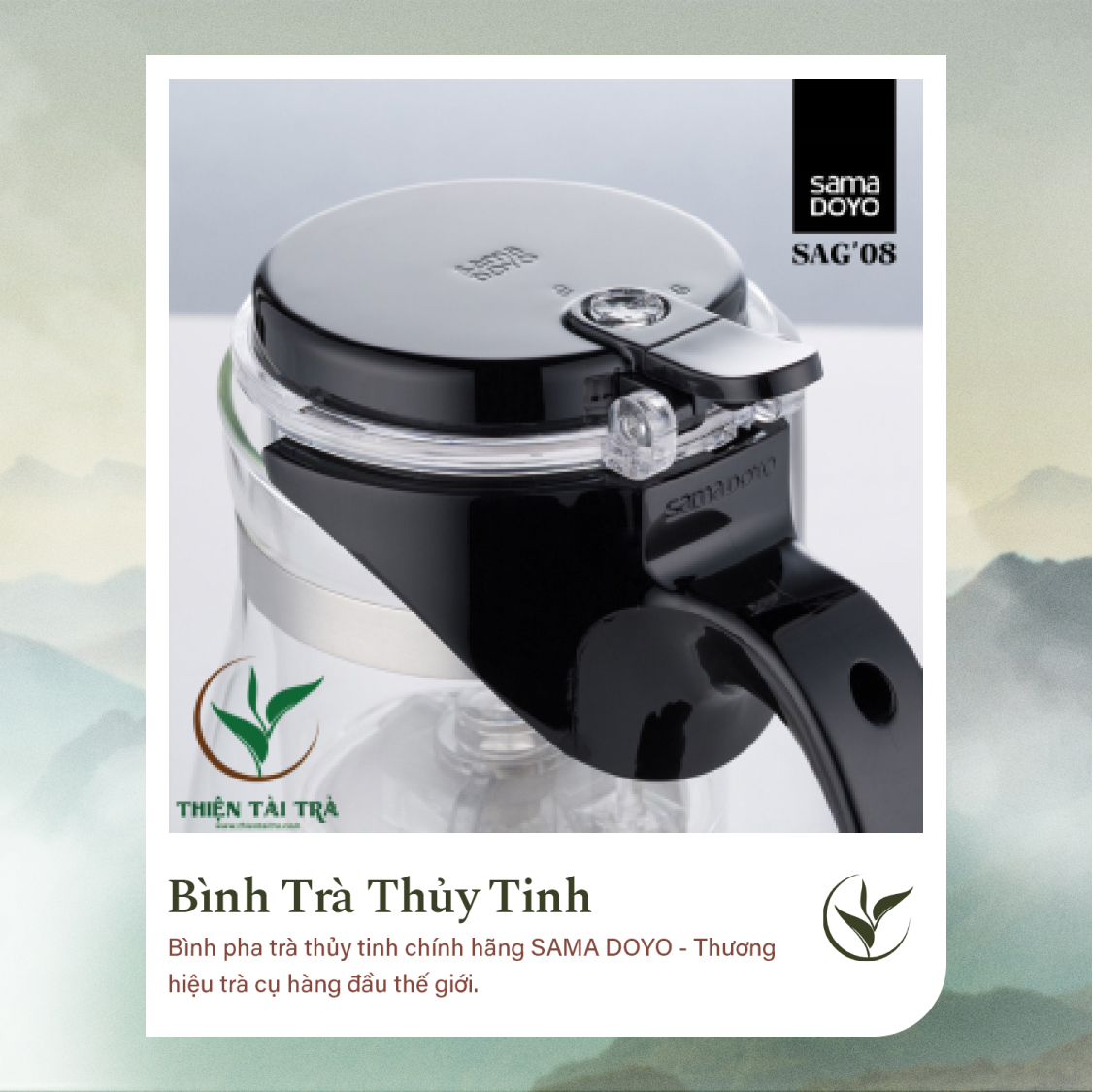 Bình Trà Thủy Tinh SAMADOYO SAG-8 (500ml)