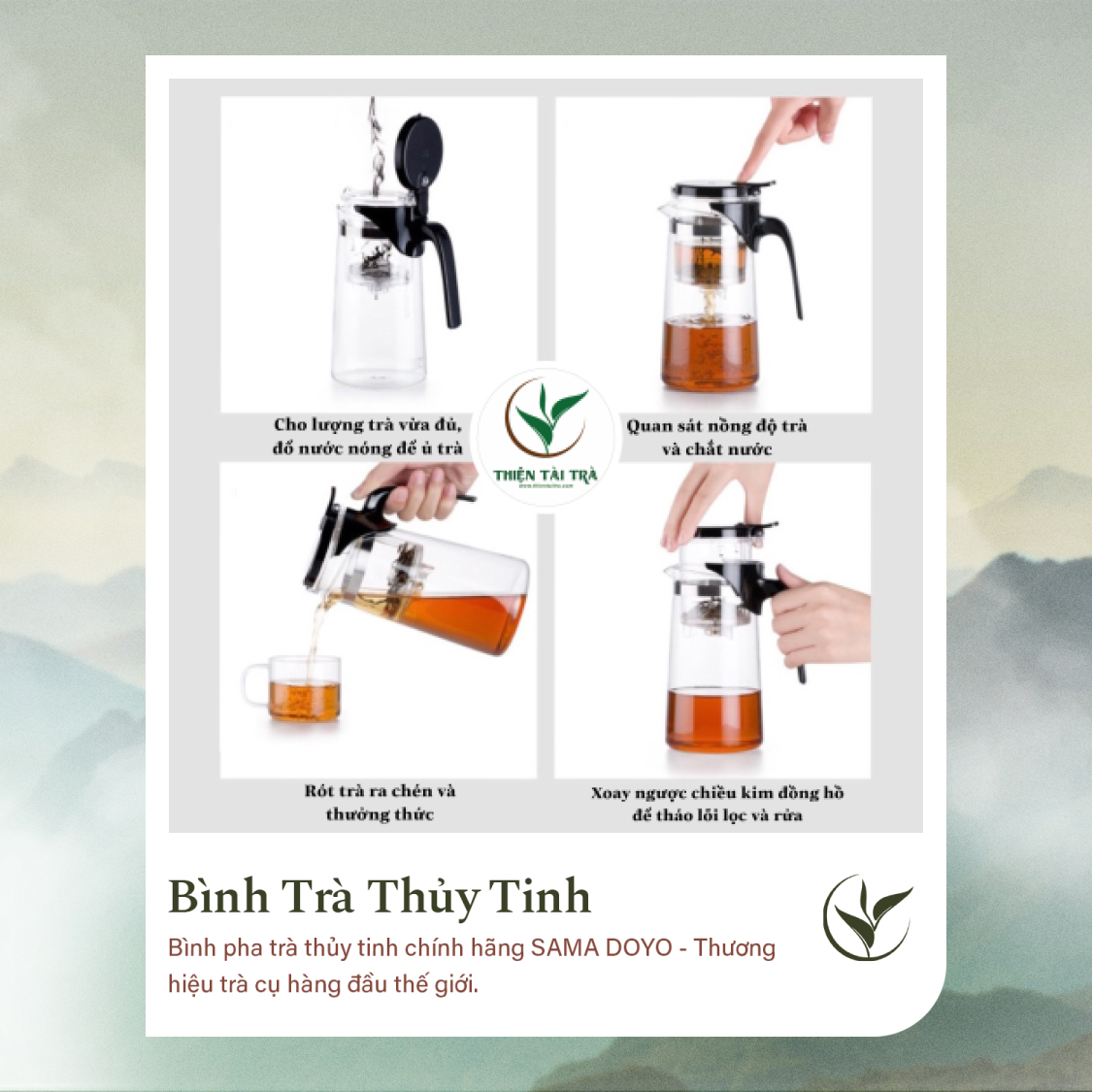 Bình Trà Thủy Tinh SAMADOYO SAG-10 (750ml)