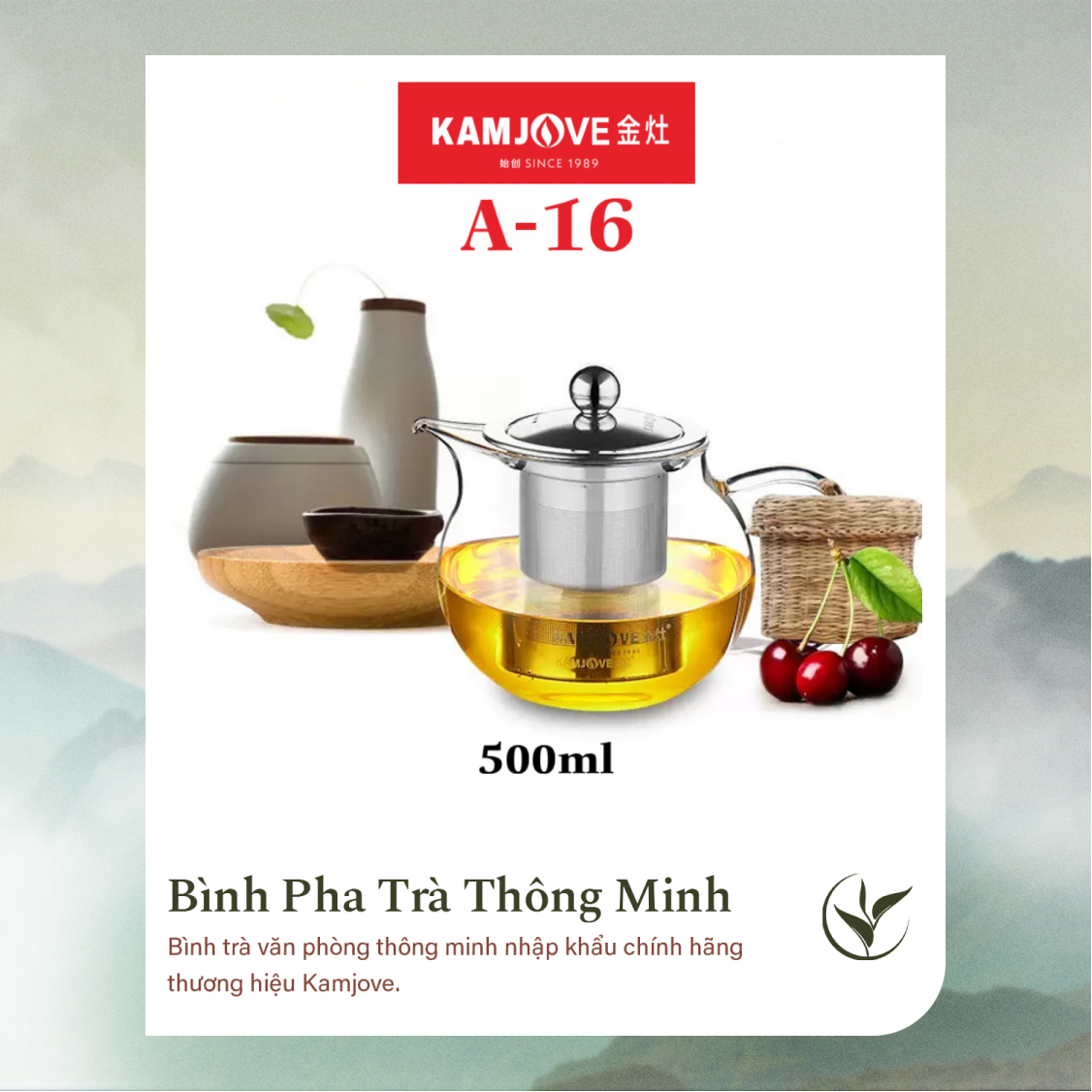 Ấm Pha Trà Thủy Tinh Kamjove A-16 (500ml)