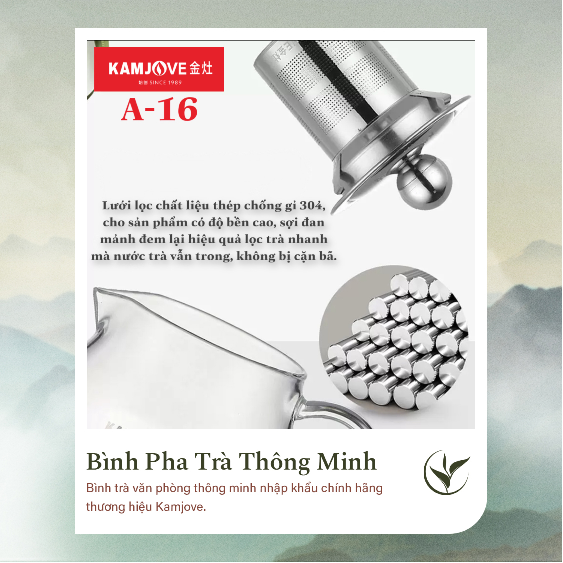Ấm Pha Trà Thủy Tinh Kamjove A-16 (500ml)