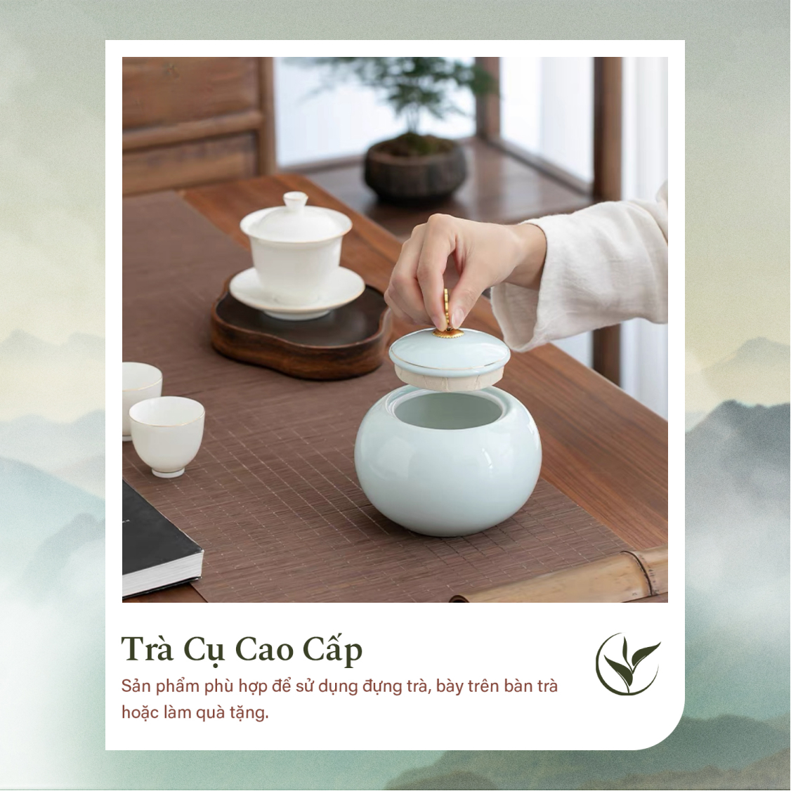 Set 2 lọ đựng trà xanh cửu long