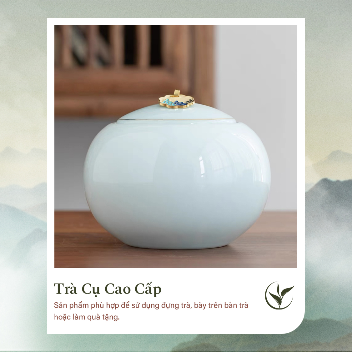 Set 2 lọ đựng trà xanh cửu long