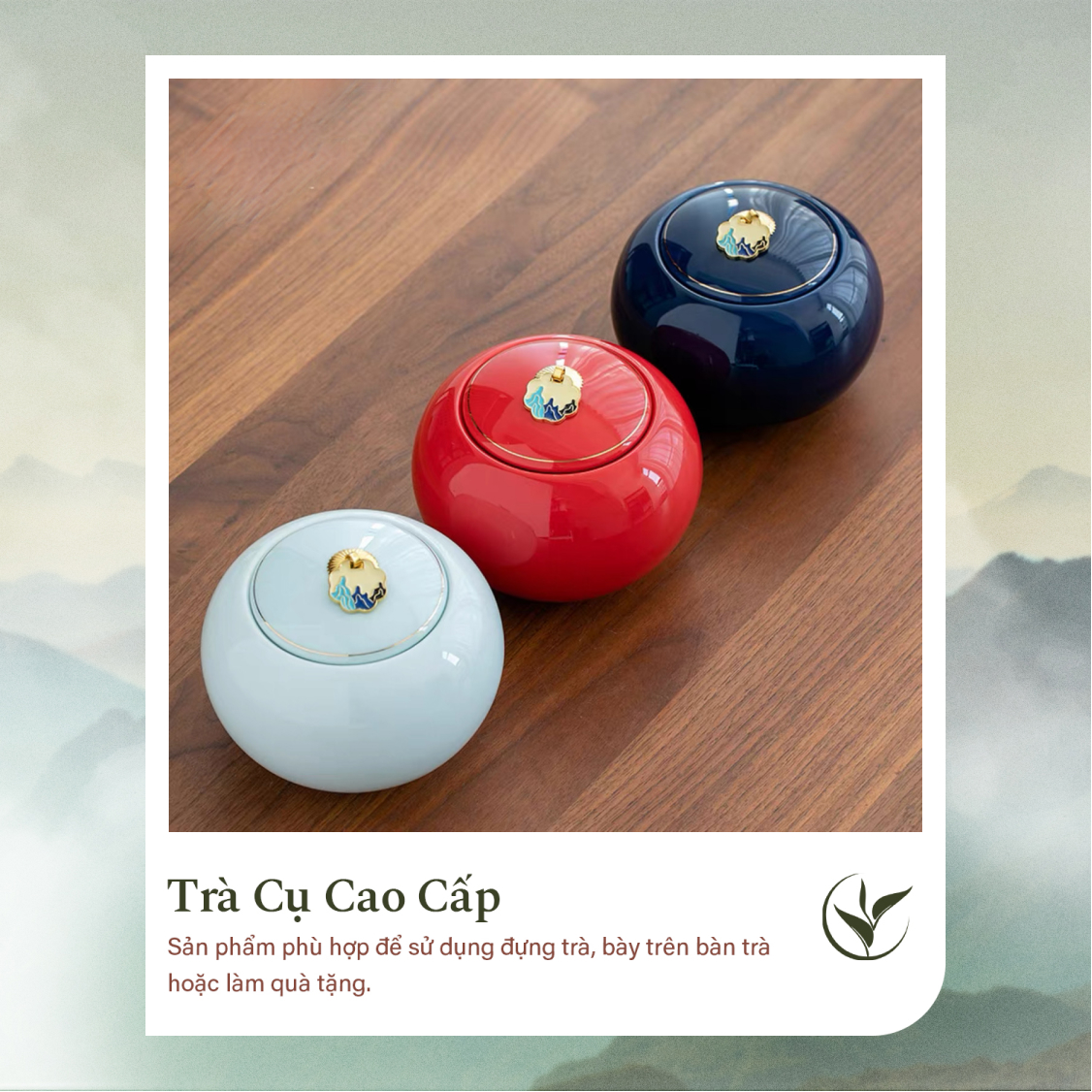 Set 2 lọ đựng trà xanh cửu long