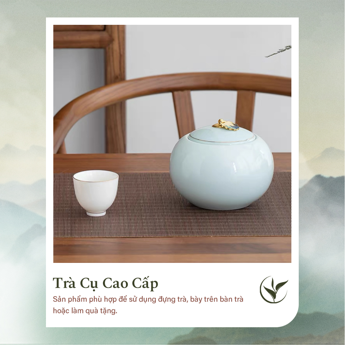 Set 2 lọ đựng trà xanh cửu long