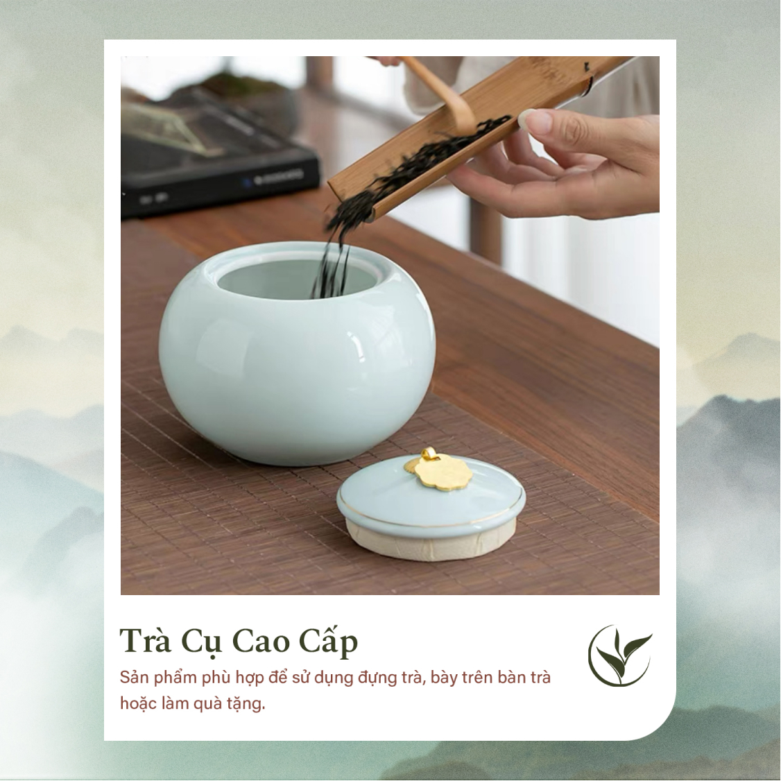 Set 2 lọ đựng trà xanh cửu long
