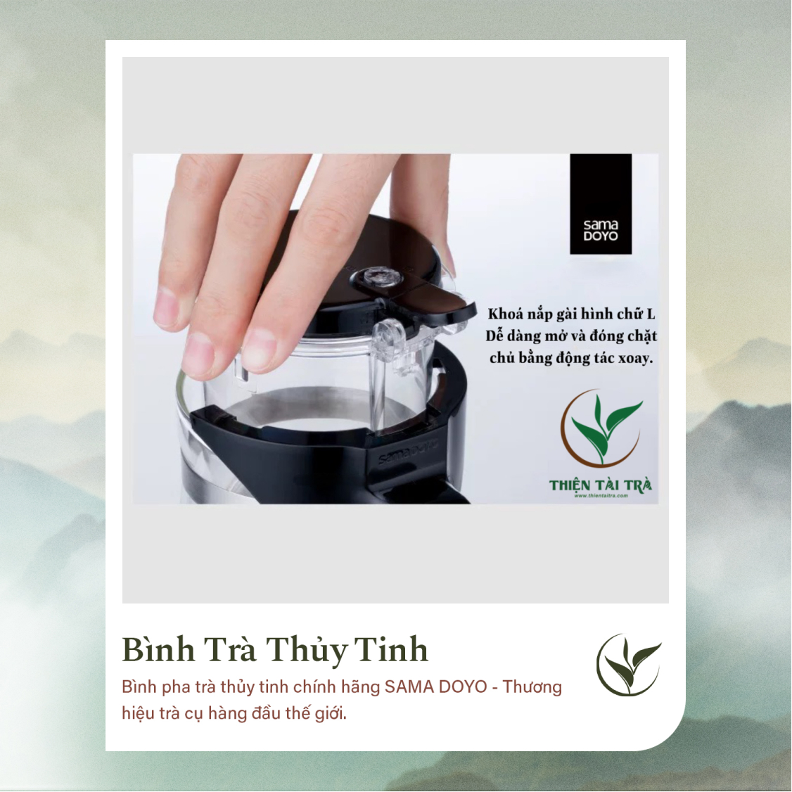 Bình Trà Thủy Tinh SAMADOYO A-14 (900ml)