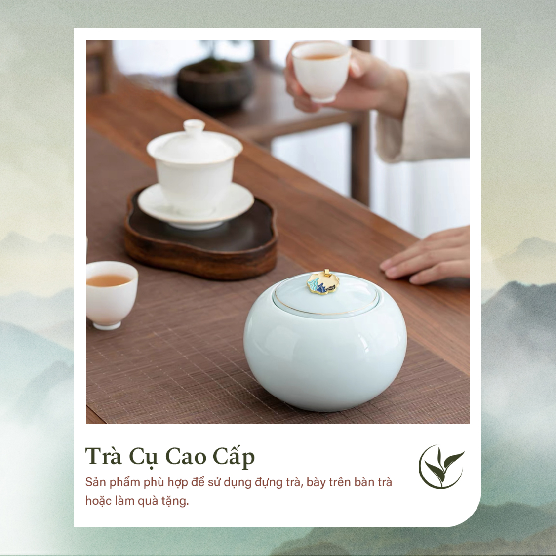 Set 2 lọ đựng trà xanh cửu long