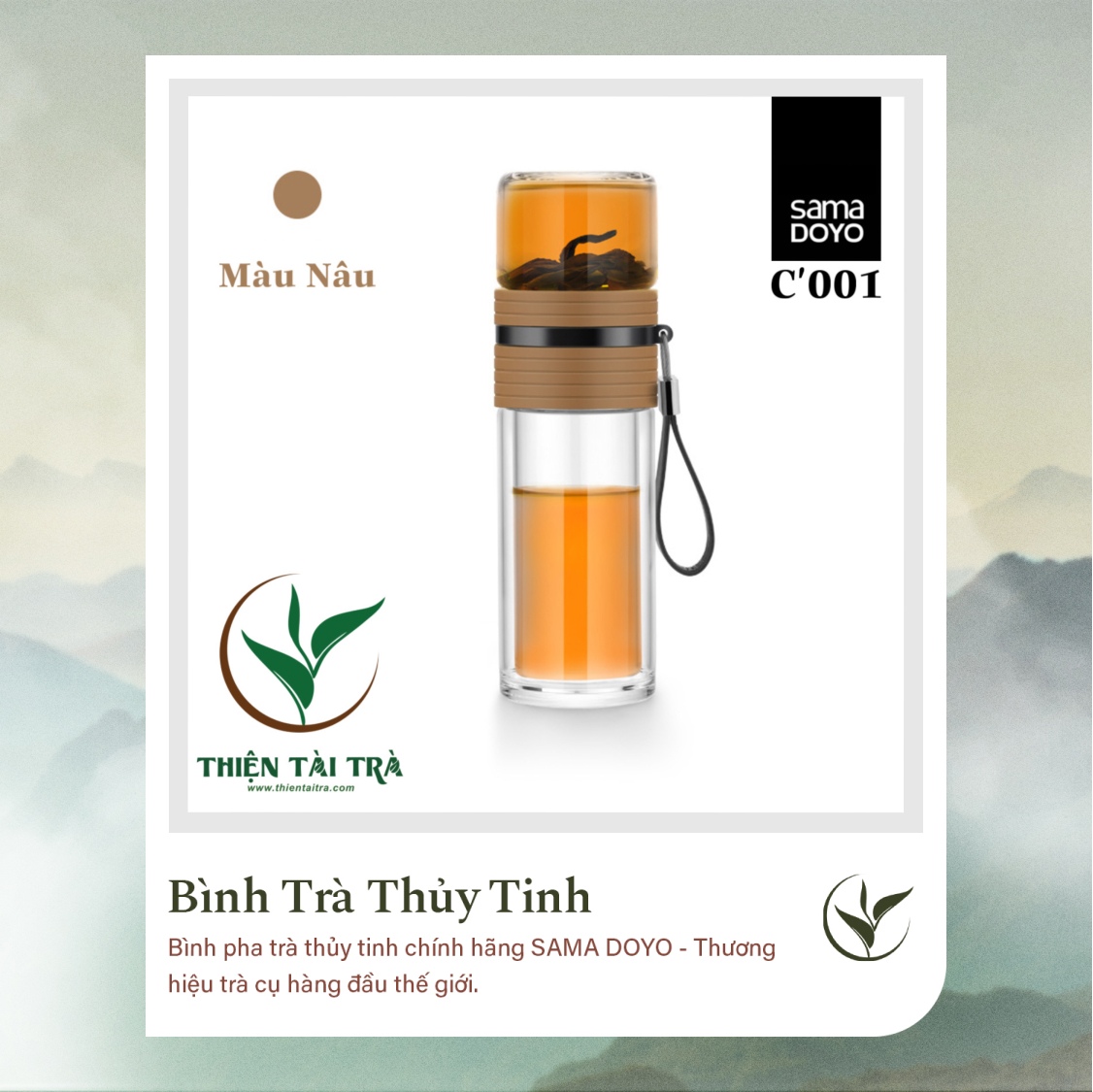 Bình Pha Trà Cá Nhân SAMADOYO-Silicon C-001 (238ml)