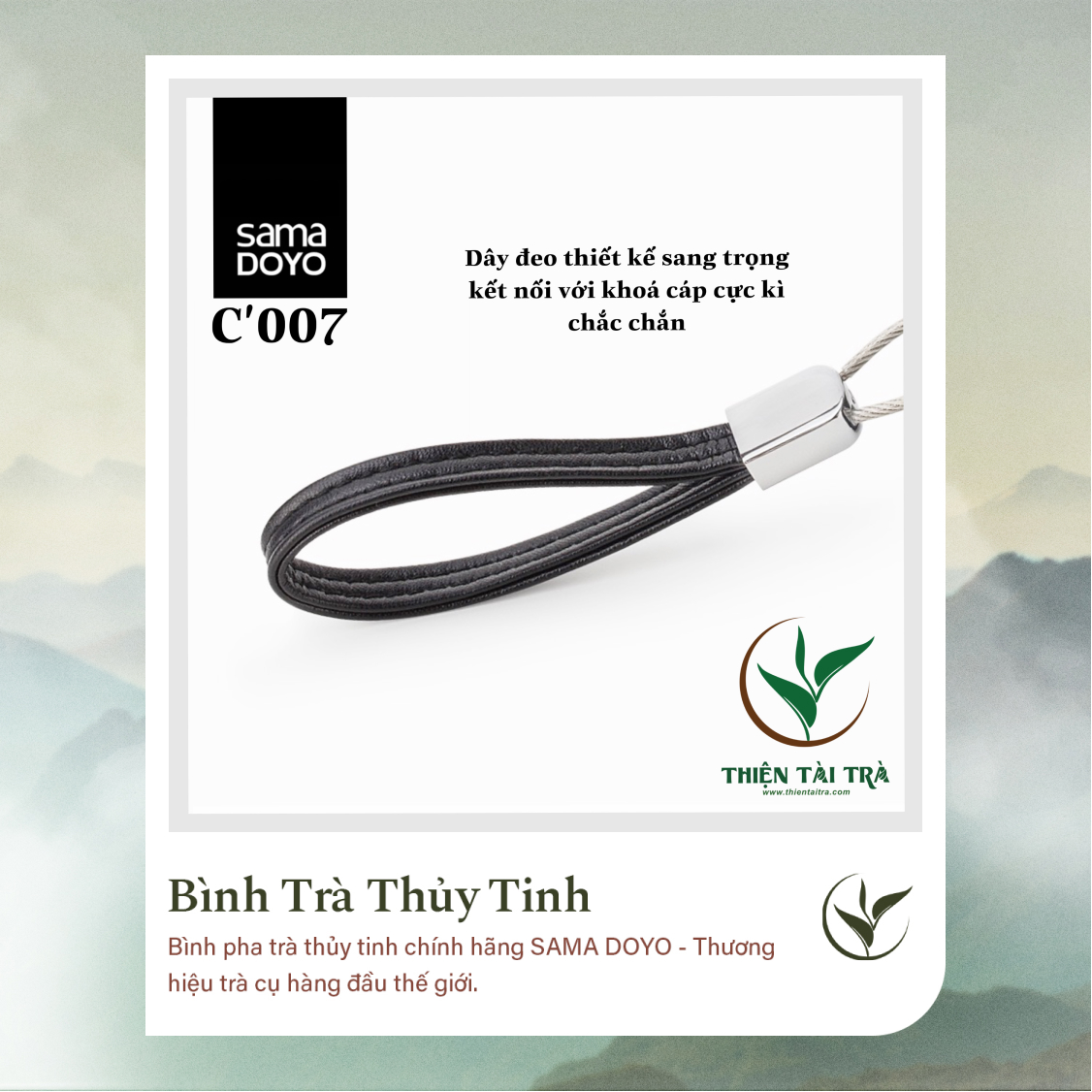 Bình Pha Trà Cá Nhân SAMADOYO-Thép Bạc C-007 (238ml)
