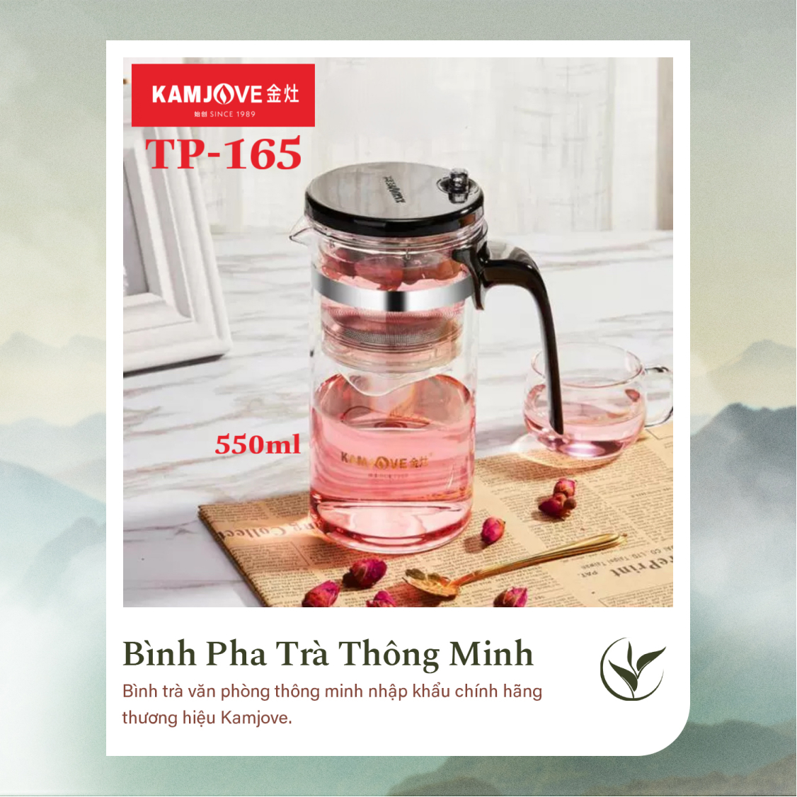 Bình Pha Trà Thông Minh Kamjove TP-165 (550ml)