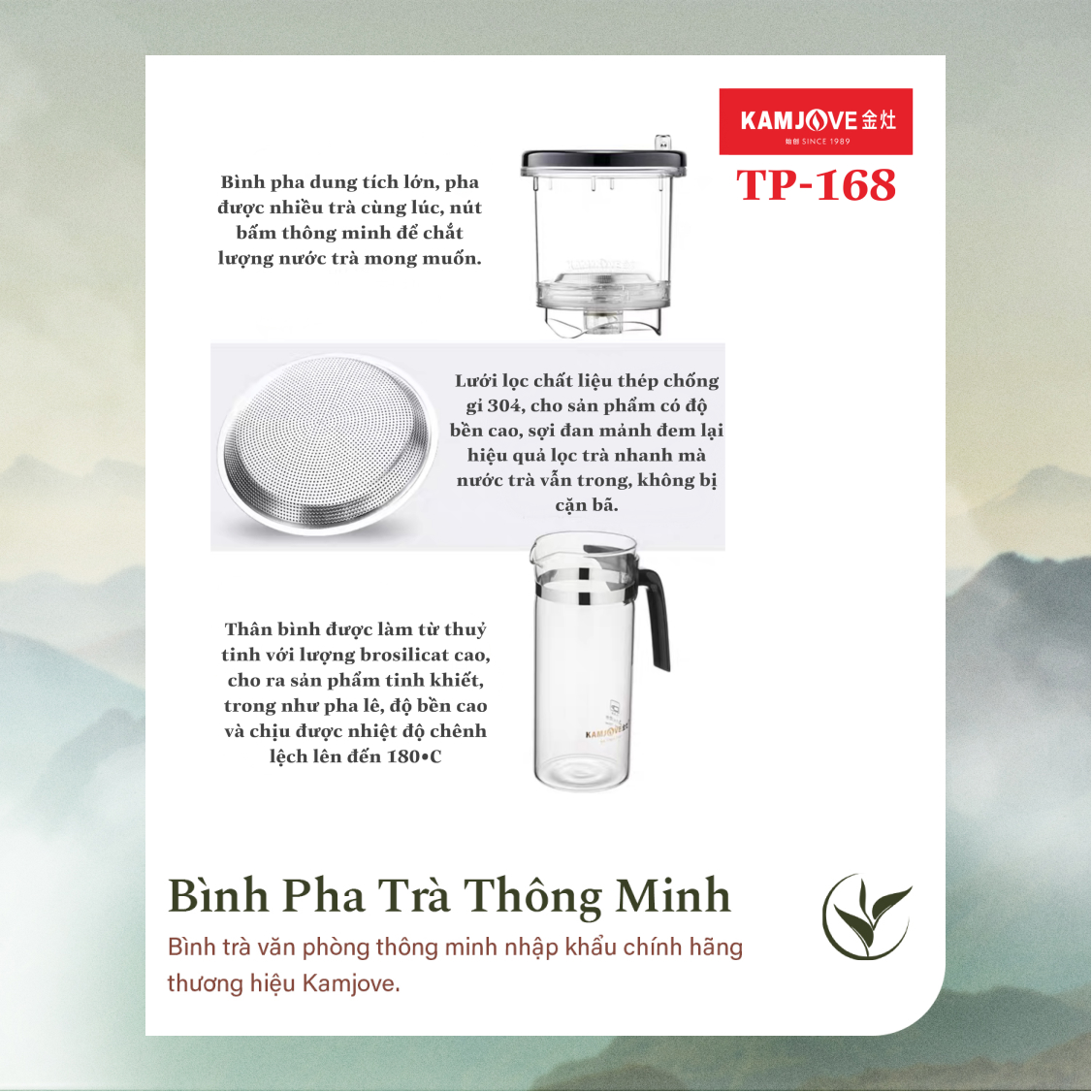 Bình Pha Trà Thông Minh Kamjove TP-168 (700ml)