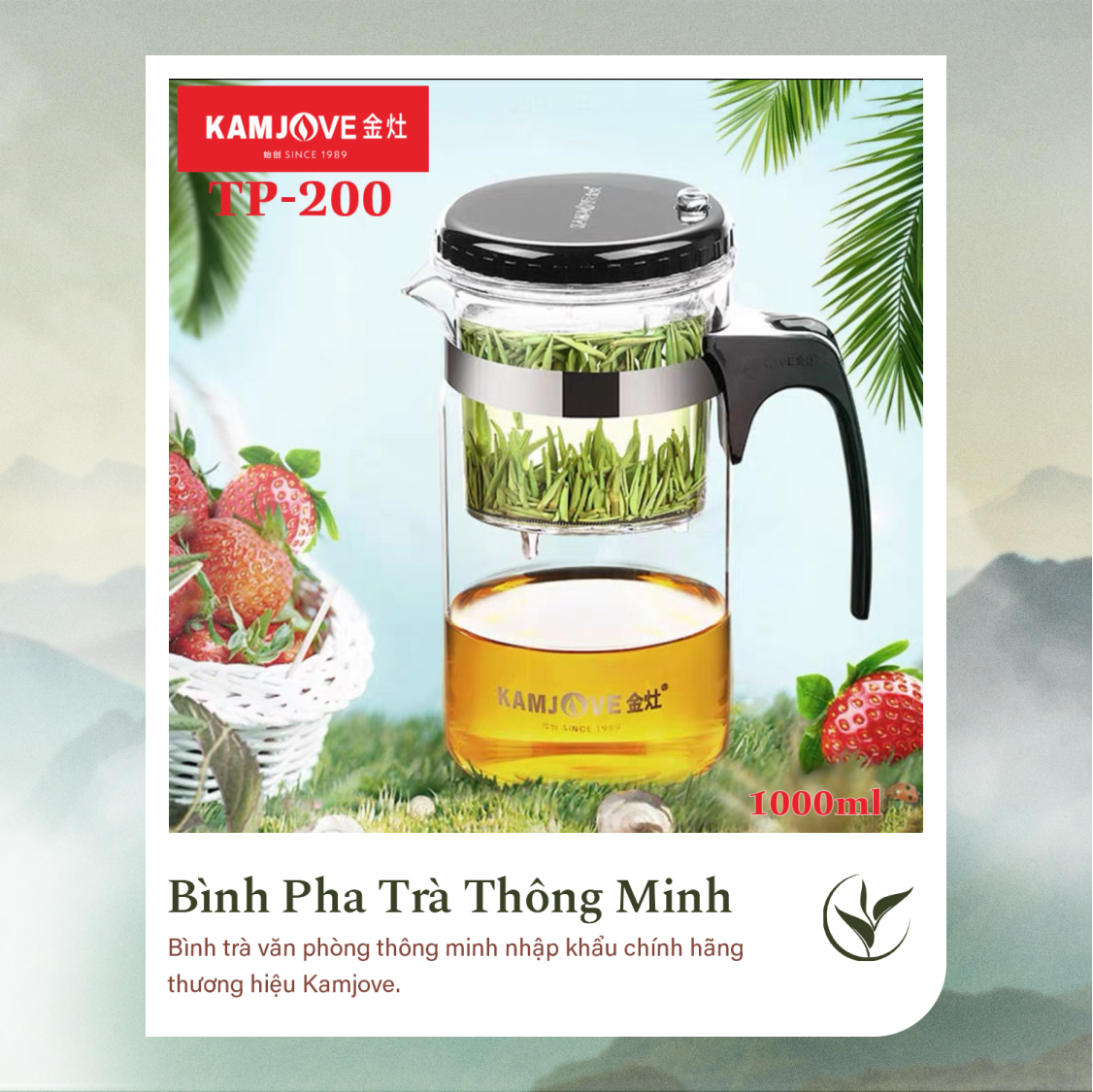 Bình Pha Trà Thông Minh Kamjove TP-200 (1000ml)