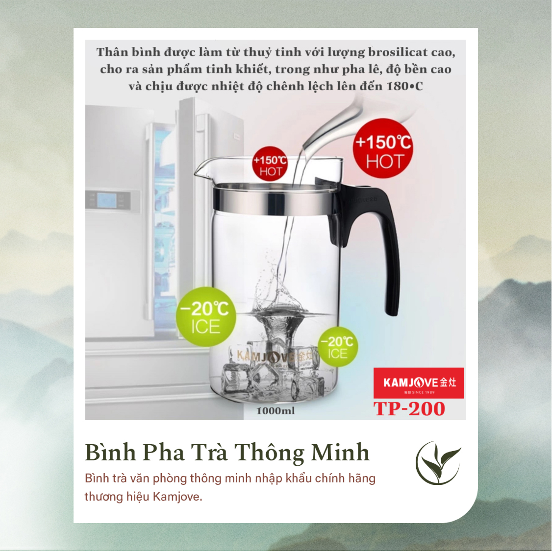 Bình Pha Trà Thông Minh Kamjove TP-200 (1000ml)