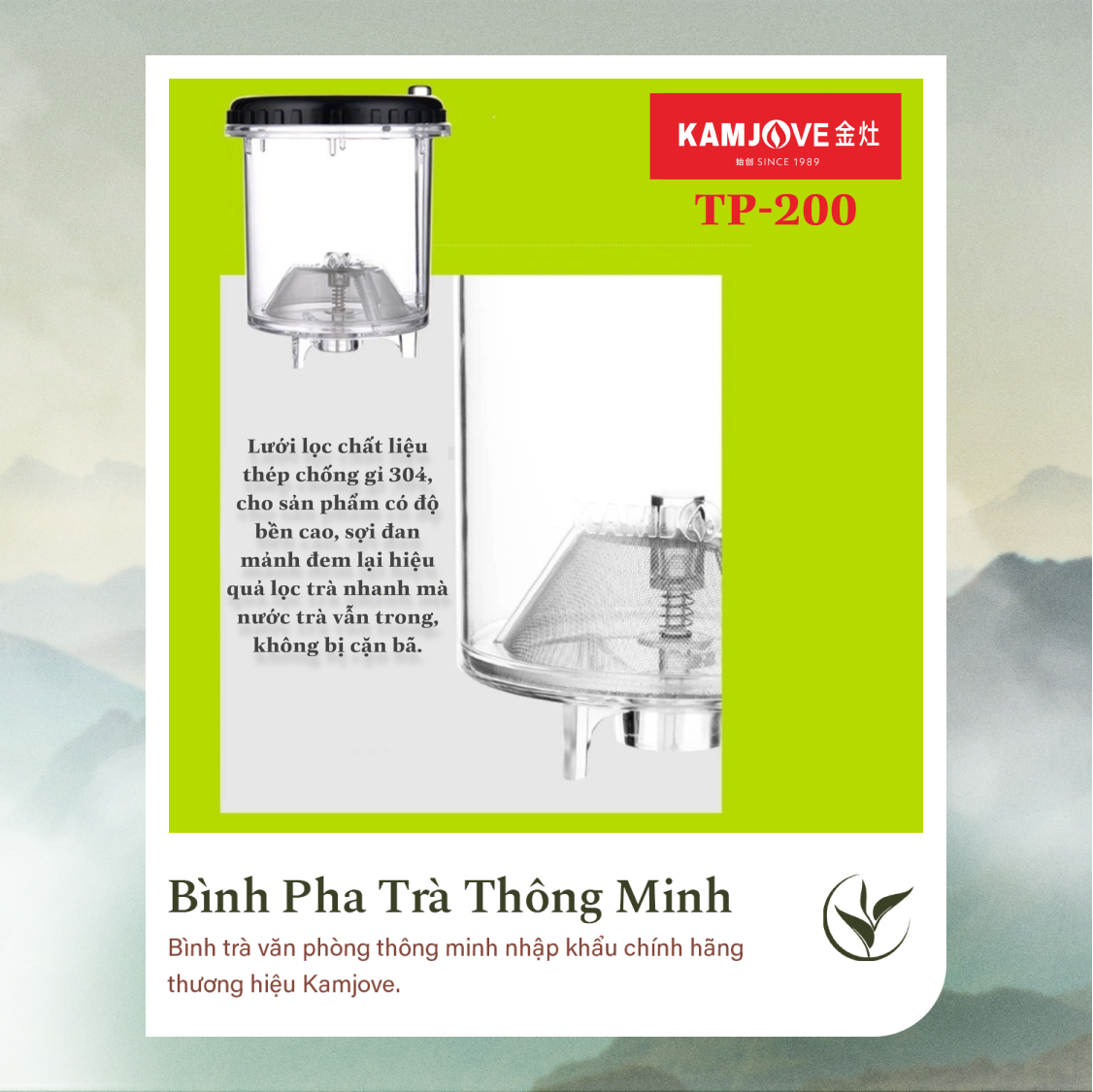Bình Pha Trà Thông Minh Kamjove TP-200 (1000ml)