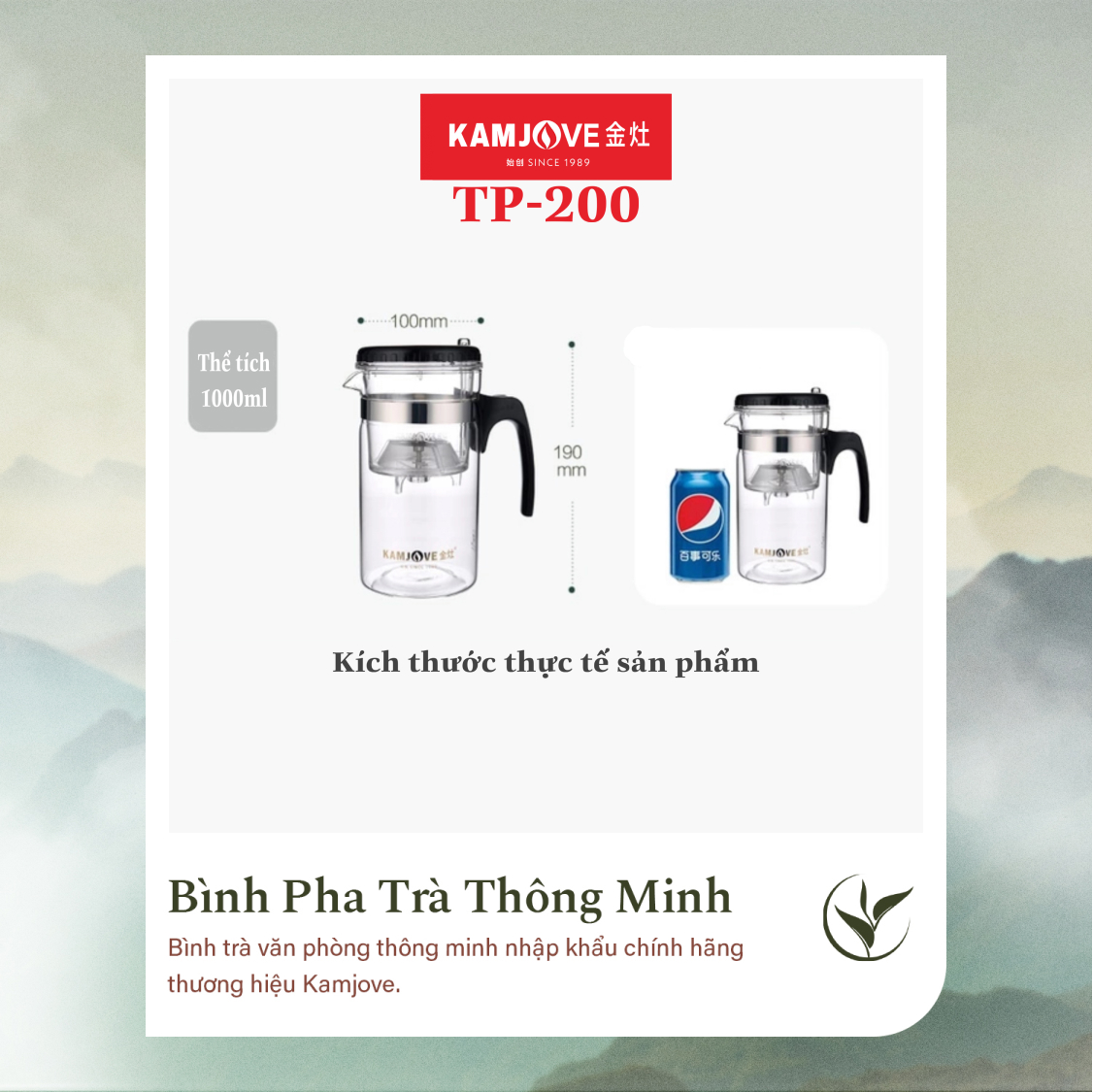 Bình Pha Trà Thông Minh Kamjove TP-200 (1000ml)