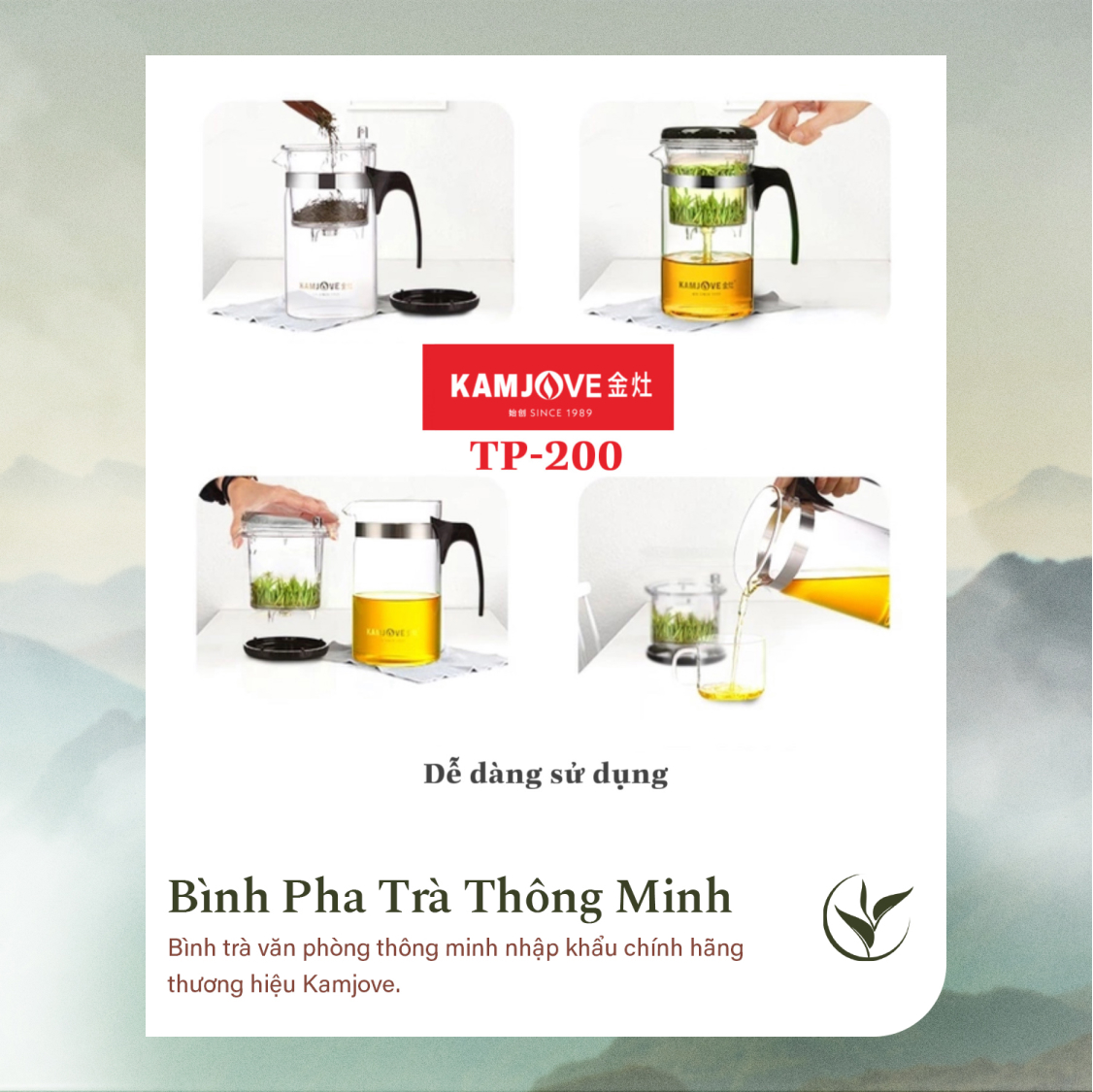 Bình Pha Trà Thông Minh Kamjove TP-200 (1000ml)