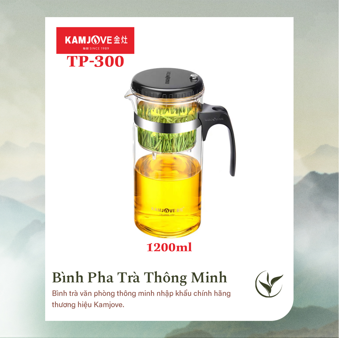 Bình Pha Trà Thông Minh Kamjove TP-300 (1200ml)