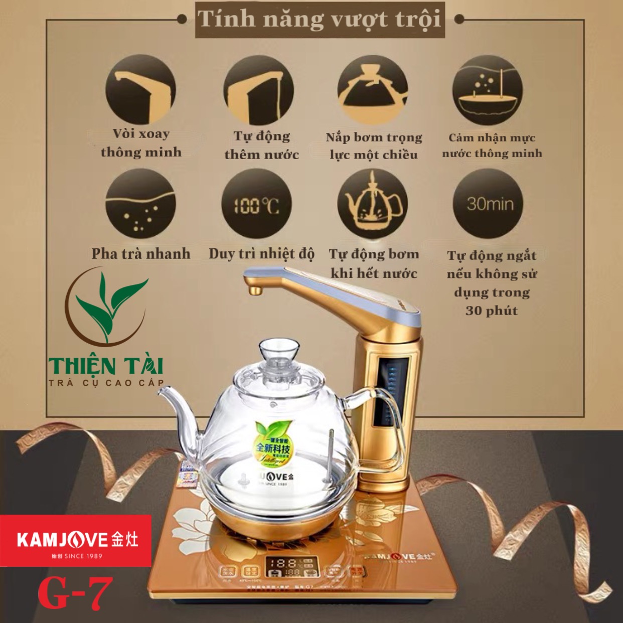 Ấm Điện Bàn Trà Thông Minh Kamjove G-7