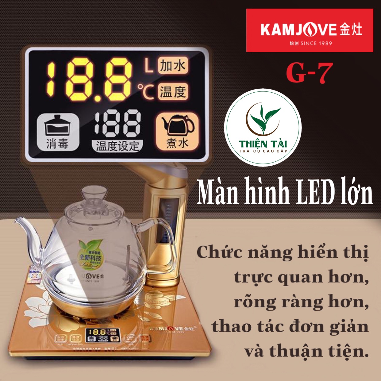 Ấm Điện Bàn Trà Thông Minh Kamjove G-7