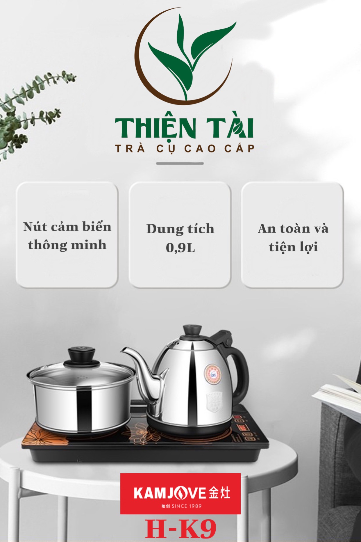 Bộ Ấm Điện Bàn Trà Thông Minh Kamjove H-K9