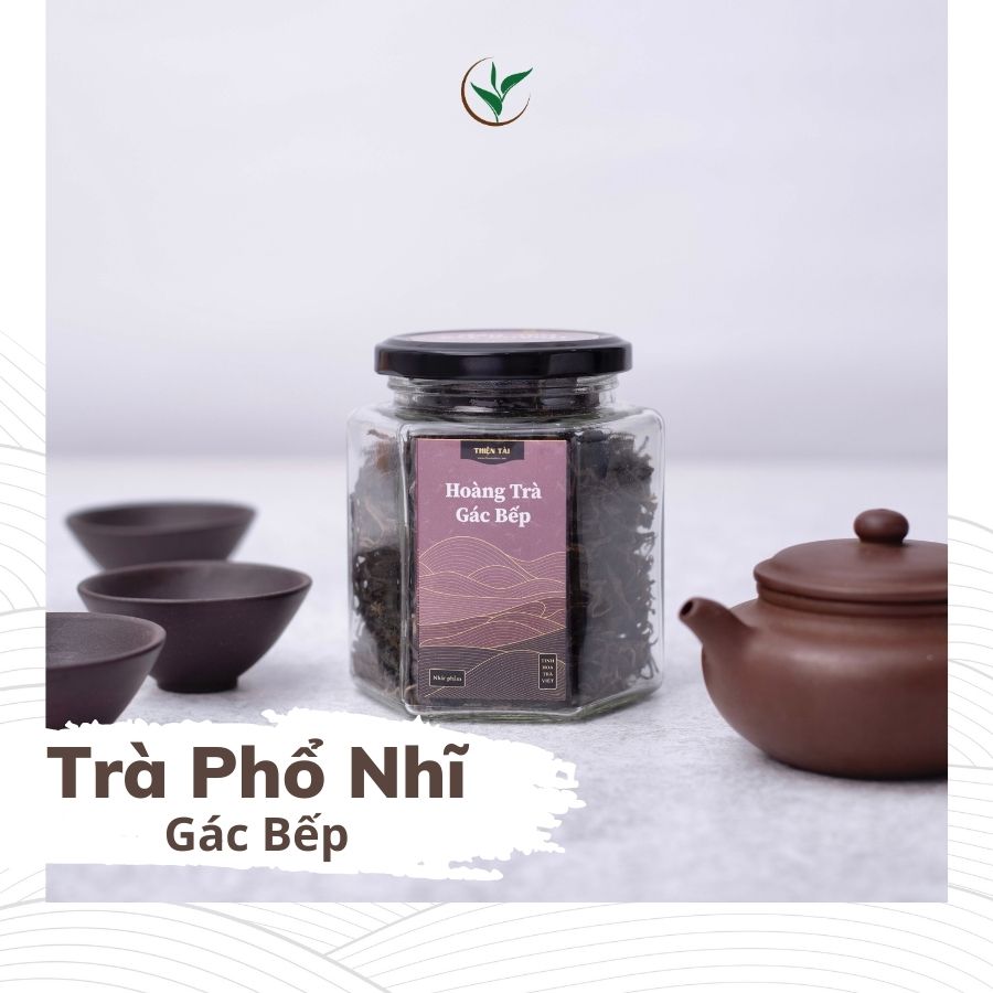 Trà Phổ Nhĩ Gác Bếp (Hoàng Trà Gác Bếp) Hũ Thủy Tinh 70g