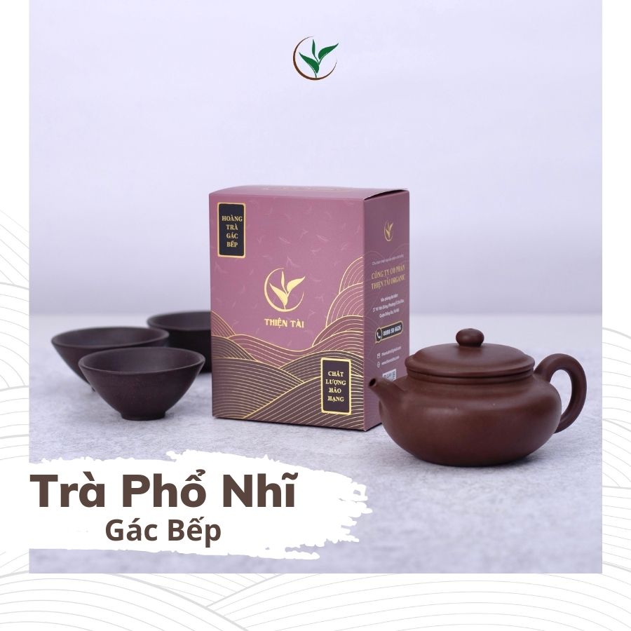 Trà Phổ Nhĩ Gác Bếp (Hoàng Trà Gác Bếp) Hảo Hạng Hộp 60g