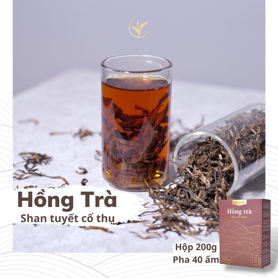 Hồng Trà Shan Tuyết Cổ Thụ 1 tôm 1 lá -Hộp 200gram biếu tặng